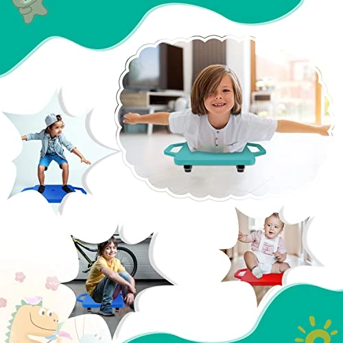 Kids Sports Scooter Board with 360-Degree Wheels and Handles, tujol