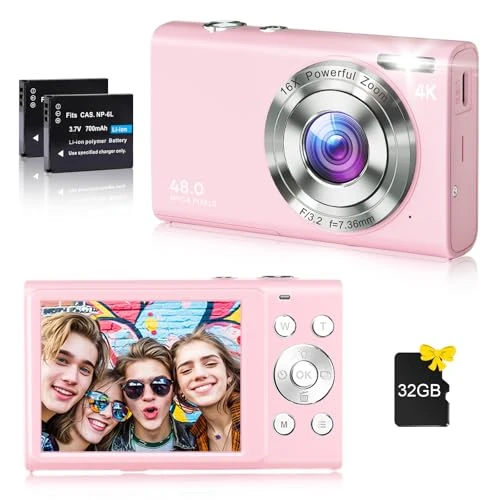 Digital Camera with 4K Video and Autofocus, FJFJOPK