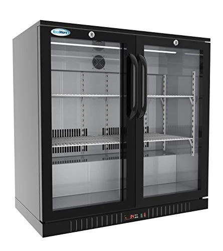 Double Door Refrigerator, Black, 7.4 Cubic Feet, KoolMore