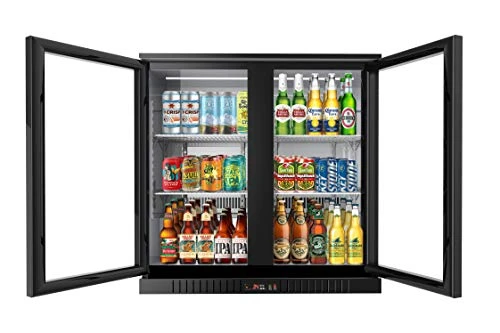 Double Door Refrigerator, Black, 7.4 Cubic Feet, KoolMore