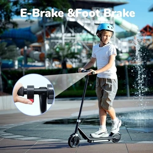 Electric Scooter for Kids Ages 6-12, 150W Motor, LED Display, 3 Speeds Adjustable — Electric Scooter, iScooter