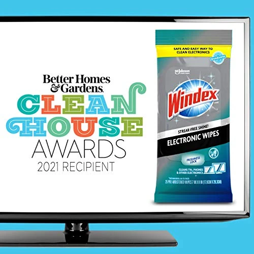 Electronic Cleaning Wipes for Screens, 25 Count, Windex