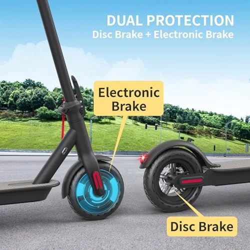 Foldable Electric Scooter for Adults, 19Mph Speed, 8.5" Solid Tires, 21 Miles Range — Electric Scooter, GuduDobu