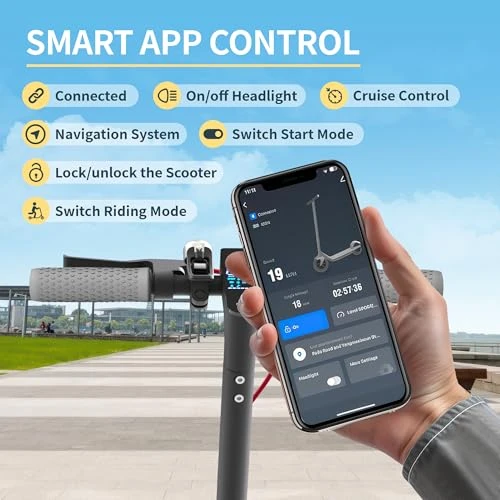 Foldable Electric Scooter for Adults, 19Mph Speed, 8.5" Solid Tires, 21 Miles Range — Electric Scooter, GuduDobu