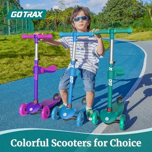 Kids Kick Scooter with LED Wheels and Adjustable Handlebar, Gotrax