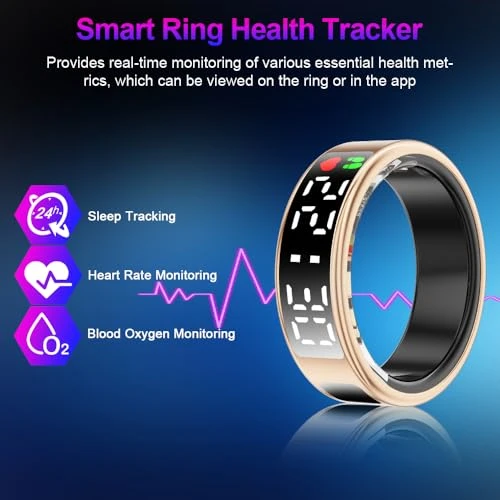 Smart Ring Health Tracker with Display Screen and Touch Button — Smart Ring, Evelame