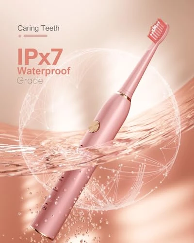 Sonic Electric Toothbrush for Adults, Smart Cleaning and Whitening, 5 Modes Selection 38000VPM Rechargeable — Electric Toothbrush, AJELU