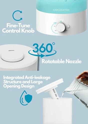 Ultrasonic Cool Mist Humidifier — Humidifier, MEGAWISE