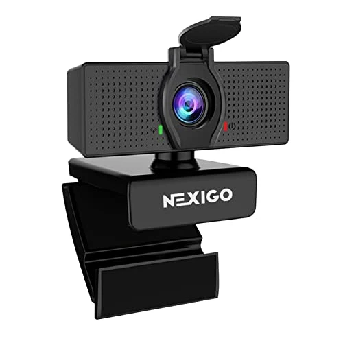1080P Webcam with Microphone, Adjustable FOV, Zoom & Privacy Cover, NexiGo