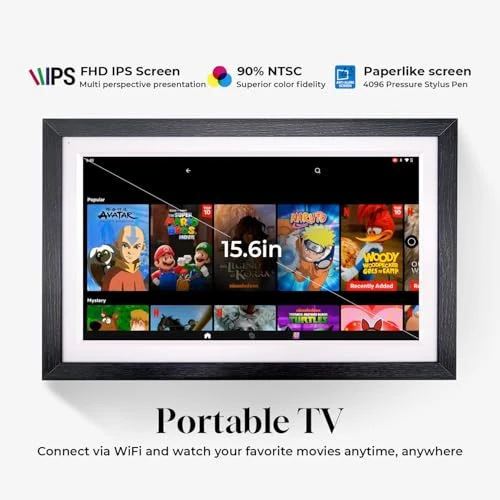 15.6" Wall Digital Calendar with Touchscreen, Smart Home Hub, and Voice Assistant, Changing