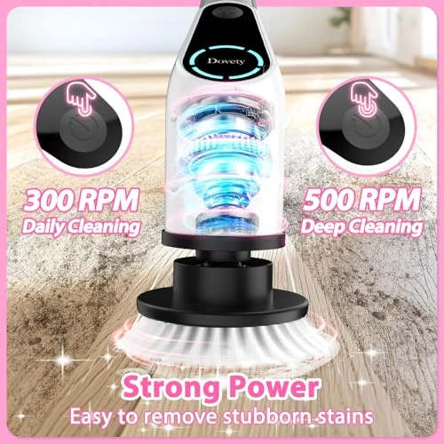 Cordless Electric Spin Scrubber with 8 Replaceable Brush Heads, Dovety
