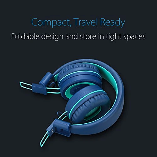 Foldable Stereo Kids Headphones with 3.5mm Jack - Tangle-Free Cord for Children and Teens, noot products
