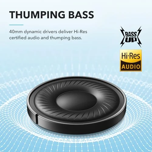 Hybrid Active Noise Cancelling Headphones, Wireless Over-Ear Bluetooth — Wireless Earbuds, Anker