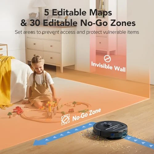 Robot Vacuum and Mop Combo with LiDAR Navigation, 5500Pa Suction, WiFi/Alexa Compatible — Robot Vacuum, BPMIO