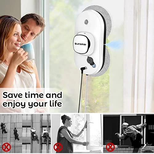 Smart Window Cleaner Robot with Automatic Water Spray — Window Cleaning Robot, SUNSMAI