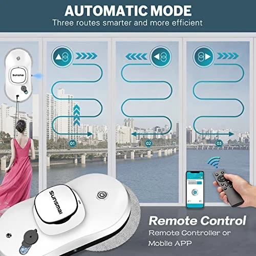 Smart Window Cleaner Robot with Automatic Water Spray — Window Cleaning Robot, SUNSMAI
