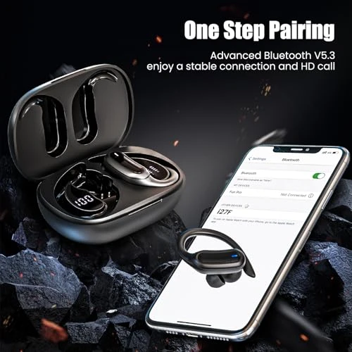 Wireless Earbuds Bluetooth 5.4 with IPX7 Waterproof, Noise Cancelling Mic — Wireless Earbuds, TRAUSI