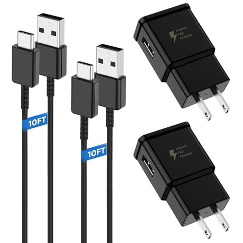 10FT Fast Charging USB C Cable & Wall Charger Block, JULAM