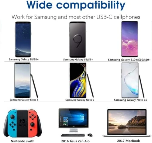 10FT Fast Charging USB C Cable & Wall Charger Block, JULAM