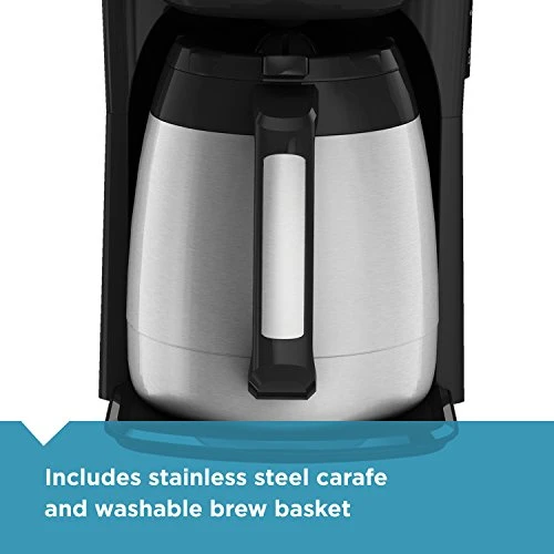 12-Cup Thermal Coffee Maker with Stainless Steel Carafe, BLACK+DECKER