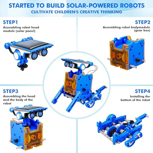 13-in-1 Education Solar Power Robots Toy — STEM Toys, Bottleboom
