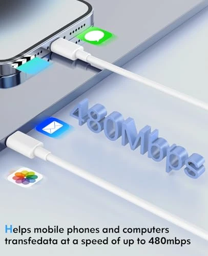 20W USB C Fast Charger with MFi Certified Lightning Cables, QUZUDN