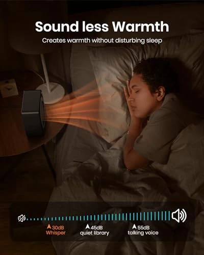 Mini Space Heater, Lightweight PTC Ceramic Fast Heating 500W Energy Efficient for Indoor Use, Gaiatop