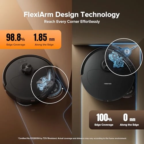 Robot Vacuum and Mop Combo with Self-Emptying & Refilling, 10,000Pa Suction — Robot Vacuum, Roborock