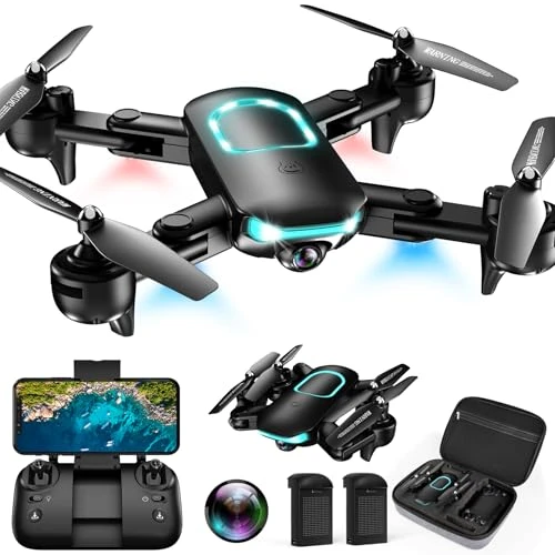 Drone with 1080P Camera for Beginners, Foldable, Altitude Hold, Gestures Selfie, Waypoint Fly, Headless Mode, 3D Flip,... — Drone, REDRIE