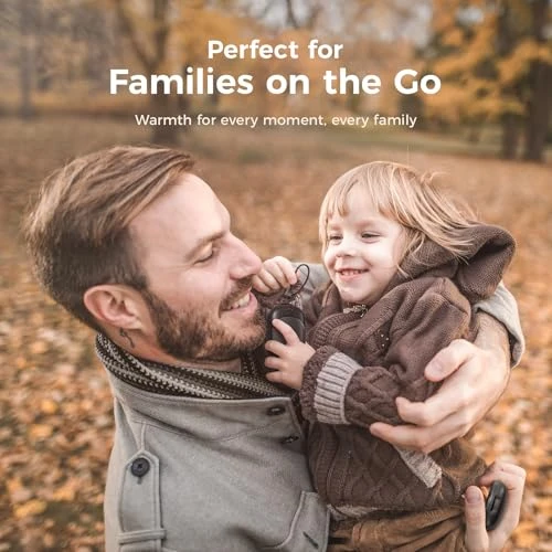 Magnetic Hand Warmers Rechargeable 2 Pack, Fast Heating, 3-Settings, Portable Heater, OCOOPA