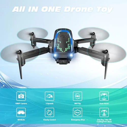 Mini Drone with Camera, 1080P HD Foldable Drone with Gravity Control — Drone