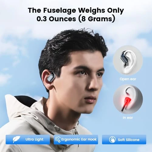 Open Wireless Bluetooth Earphones — Wireless Earbuds, GNTOET