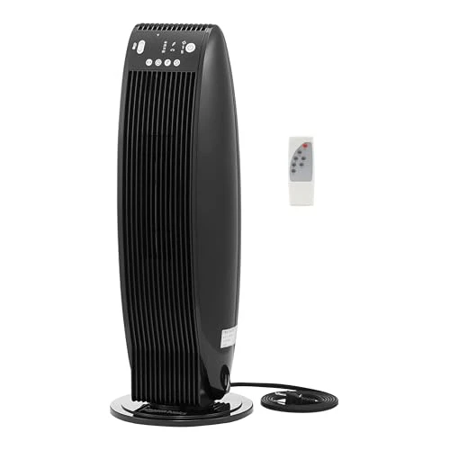 Oscillating Tower Heater with Digital Display and Remote Control, Amazon Basics