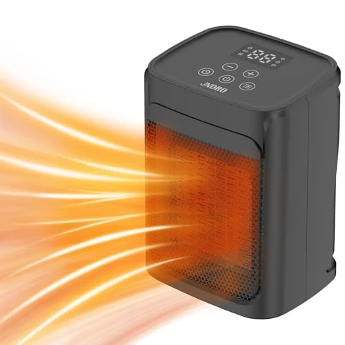 Portable Ceramic Space Heater with Adjustable Thermostat, JNDRO