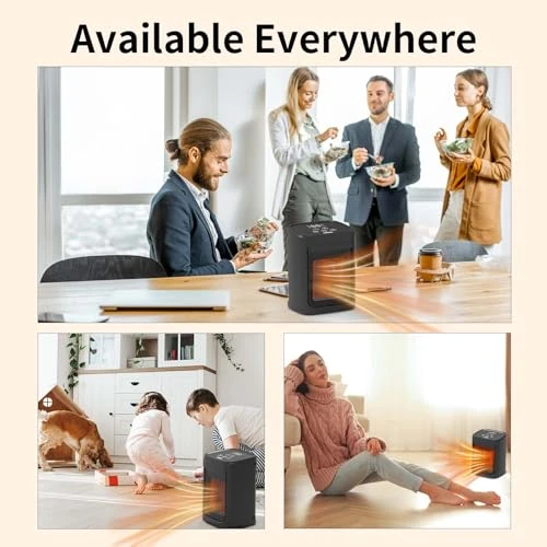 Portable Ceramic Space Heater with Adjustable Thermostat, JNDRO