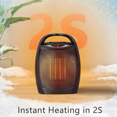 Portable Ceramic Space Heater with Thermostat, 750W/1500W, Antarctic Star