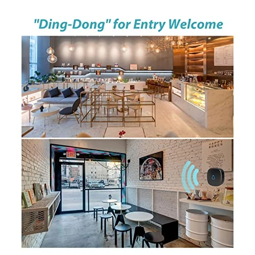 Wireless Door Open Contact Sensor Alarm with 500 FT Range, METAK