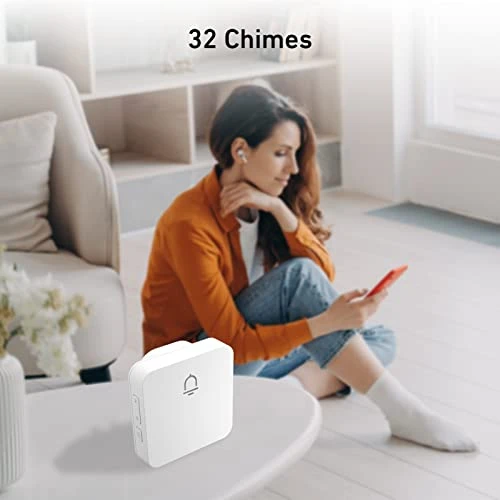 Wireless Doorbell with Adjustable Volume and Waterproof Design, SECRUI