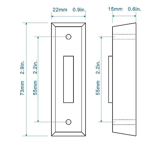 LED Lighted Doorbell Button Push Switch, WESUA