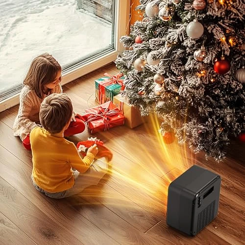 Portable Space Heater with 3D Flame Effect, Alpaca