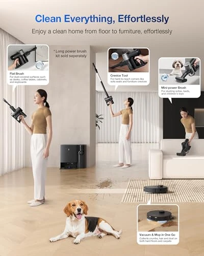 Robot Vacuum and Mop, All-in-One Cleaning Hub — Robot Vacuum, ECOVACS