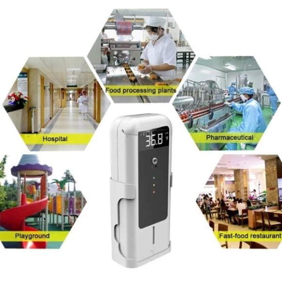 Infrared Thermometer and Automatic Infrared Sensor Sterilization Dispenser with Tripod Mount Holder