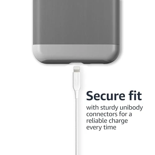 Fast Charging USB-A to Lightning Cable, 2-Pack, Amazon Basics