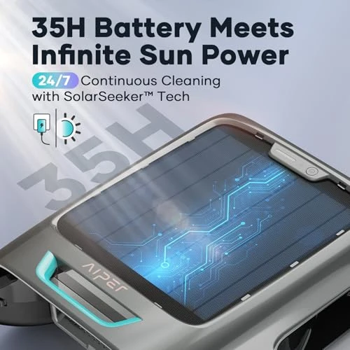 Solar Powered Pool Surface Skimmer Robot, AIPER