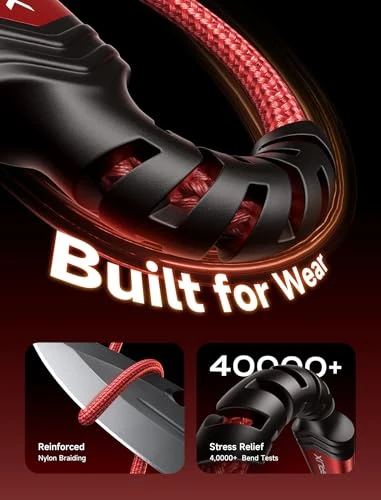 USB C Cable [2-Pack 6.6ft], USB A to USB Cord 3.1A Fast Charging, JSAUX