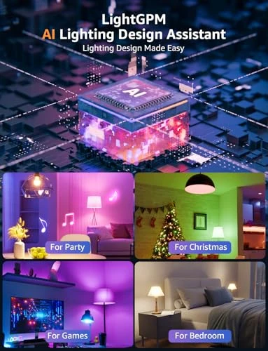 AI Smart Light Bulbs - WiFi & Bluetooth RGBWW Color Changing LED Bulb — Smart Light Bulb, Lepro