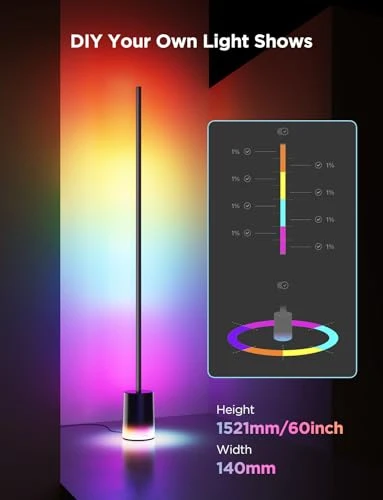 Floor Lamp with RGBIC, Matter Support, Music Sync, Govee