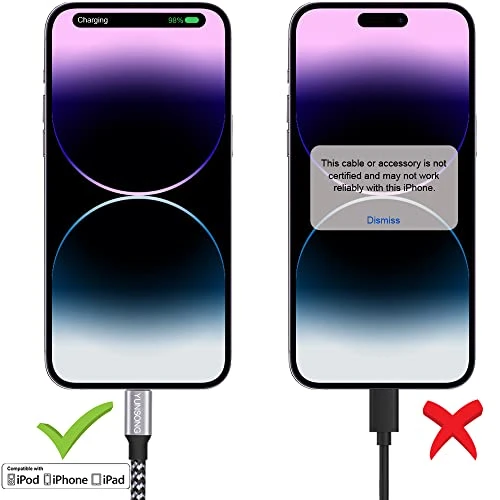 3Pack 6FT Nylon Braided Lightning Cable, YUNSONG