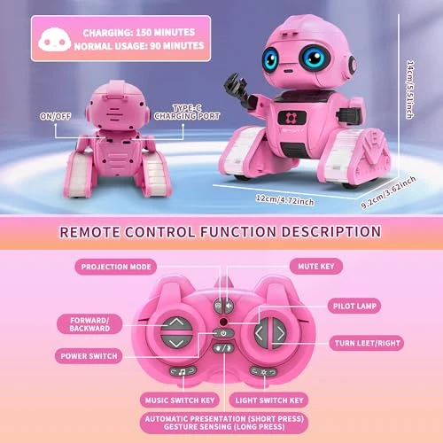 Rechargeable Remote Control Robot, Dzxlin