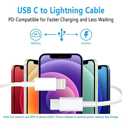 USB C to Lightning Cable, RCTech